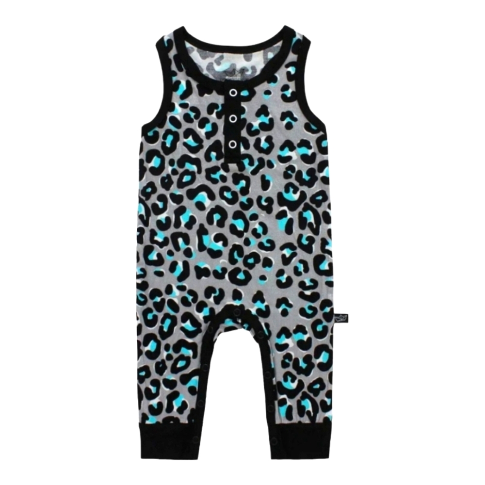 Leopard Bamboo Tank Romper| Size 12-18M